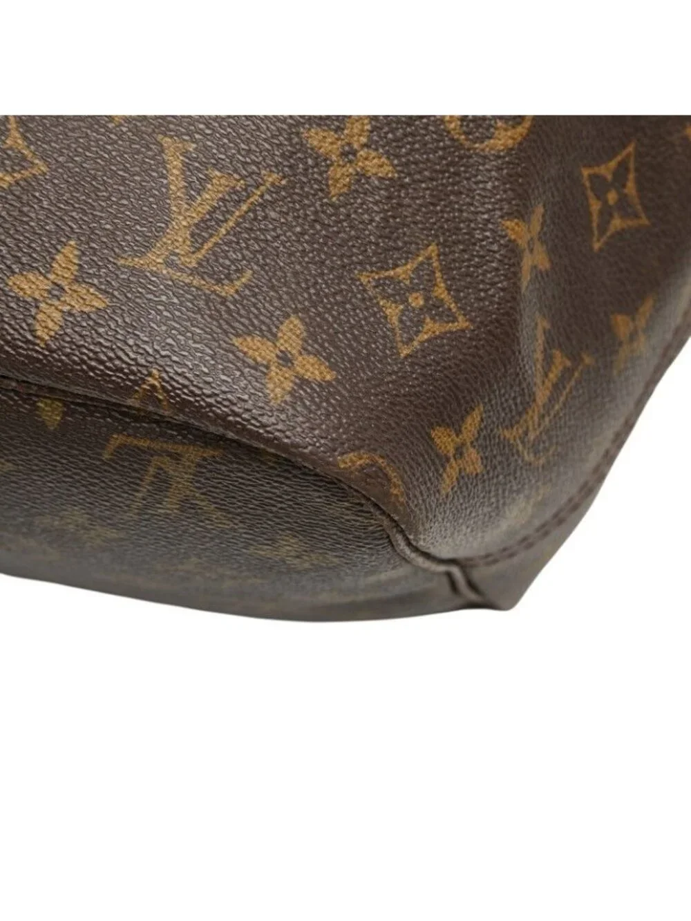 Louis Vuitton Monogram Neverfull GM Tote Shoulder Bag Brown Leather